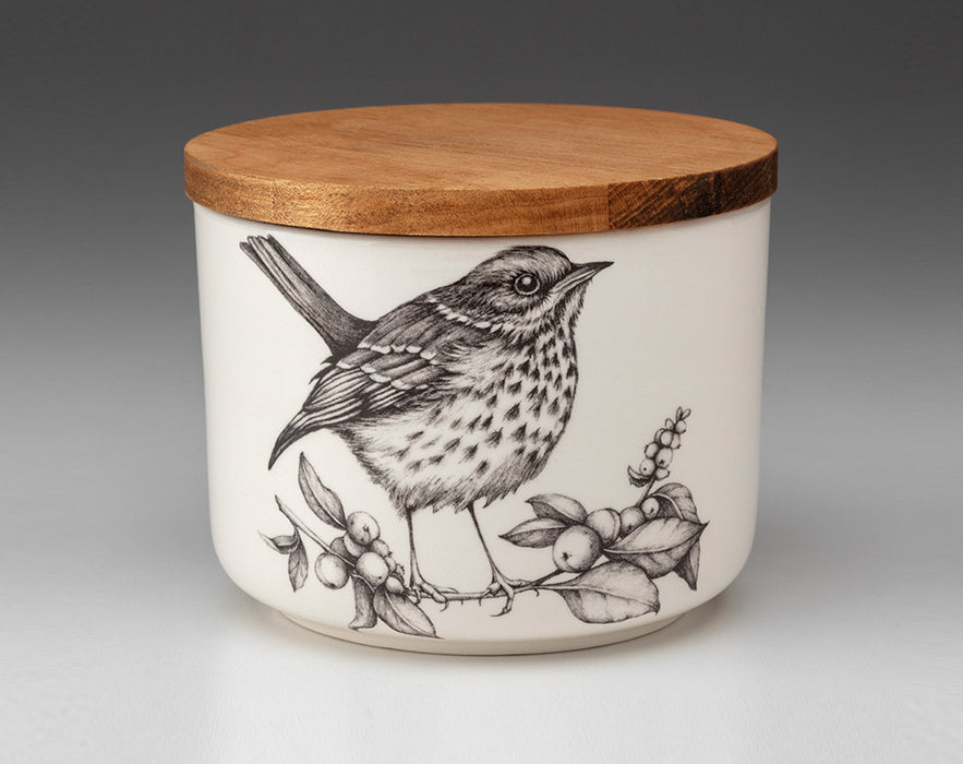 Hermit Thrush Mini Canister with Lid