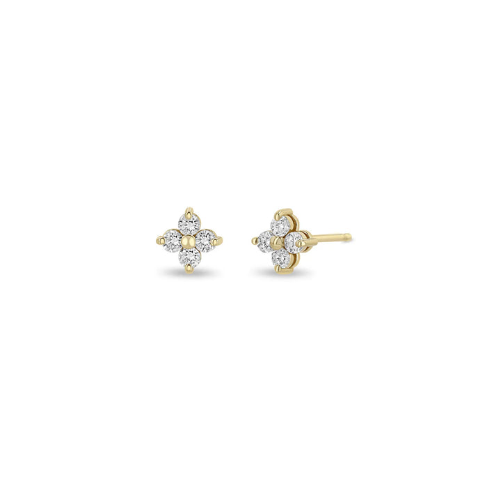 14kt Quad Prong Diamond Studs