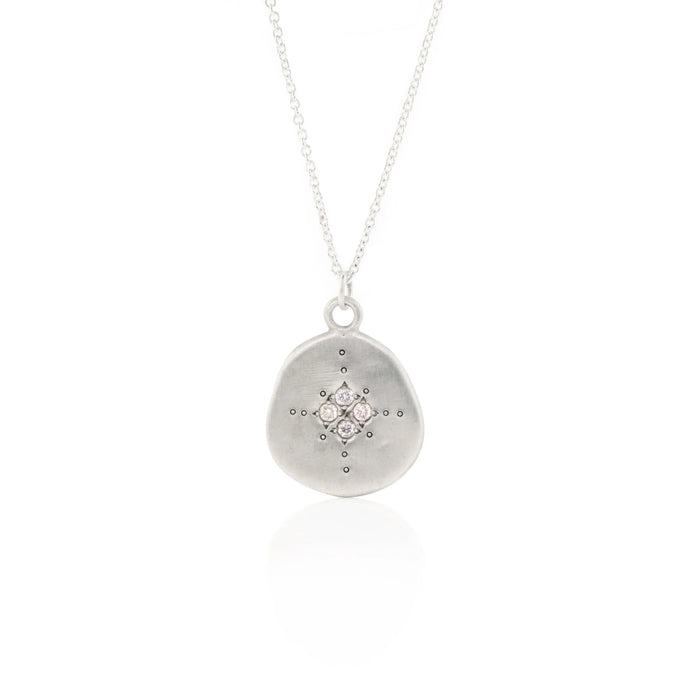 Organic Four Star Pendant, Diamond