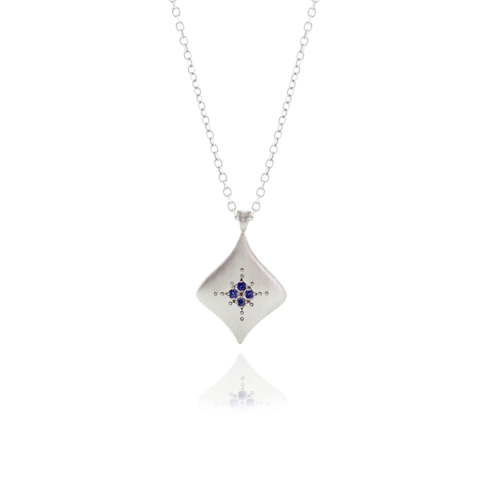 Sapphire Silver Night Pendant