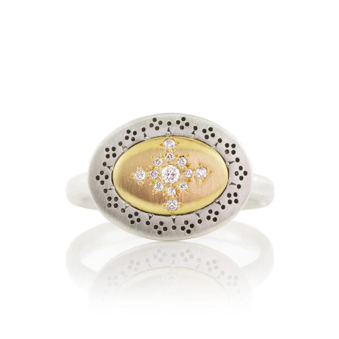 Oval Seeds of Harmony Ring, Diamond