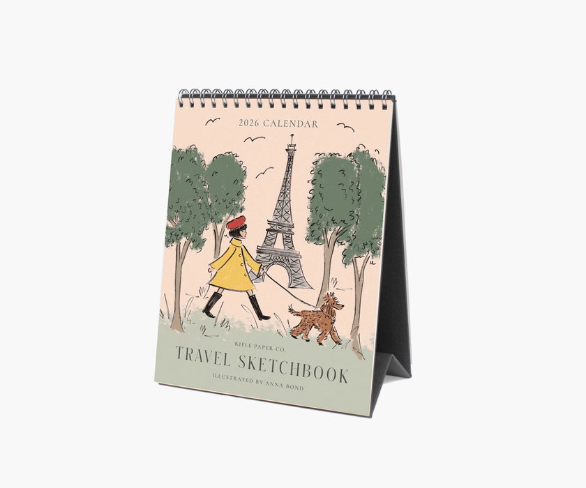2026 Travel Sketchbook Desk Calendar