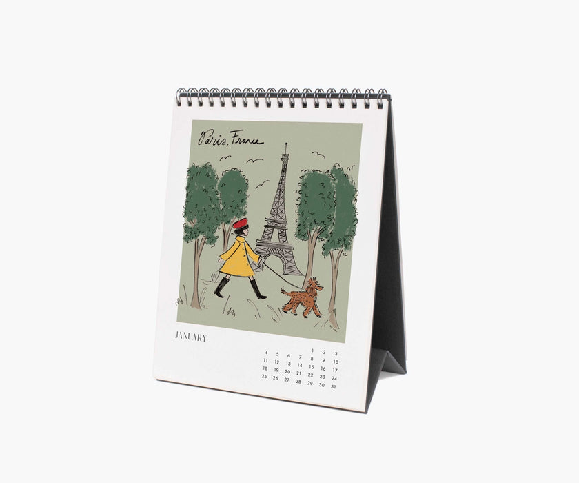 2026 Travel Sketchbook Desk Calendar