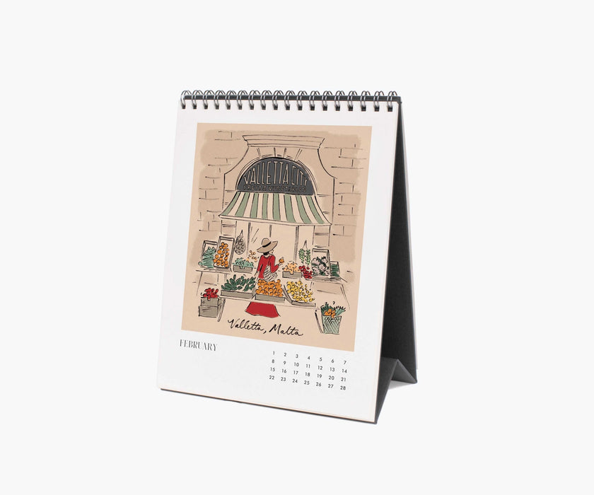 2026 Travel Sketchbook Desk Calendar