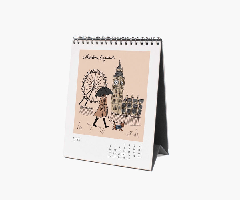 2026 Travel Sketchbook Desk Calendar