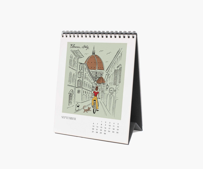 2026 Travel Sketchbook Desk Calendar