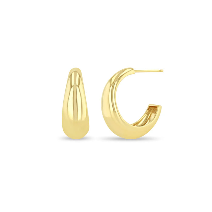 Medium Aura Huggie Hoops, 14k