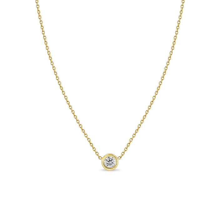 14kt Floating Diamond Solitaire Necklace