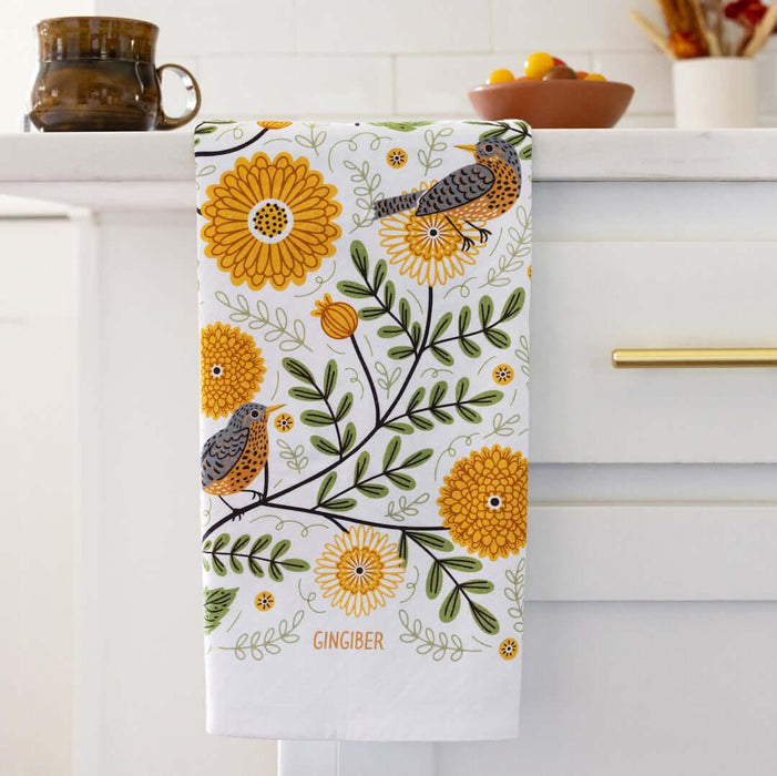 Robins + Mums Tea Towel