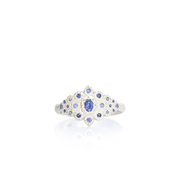 Midnight Flame Ring, Sapphire
