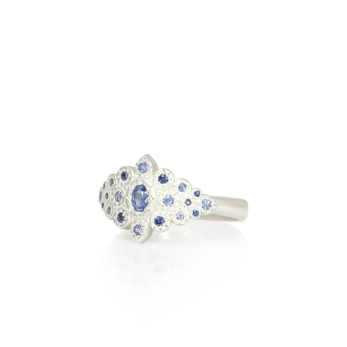 Midnight Flame Ring, Sapphire