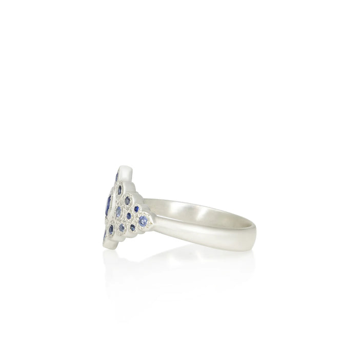 Midnight Flame Ring, Sapphire