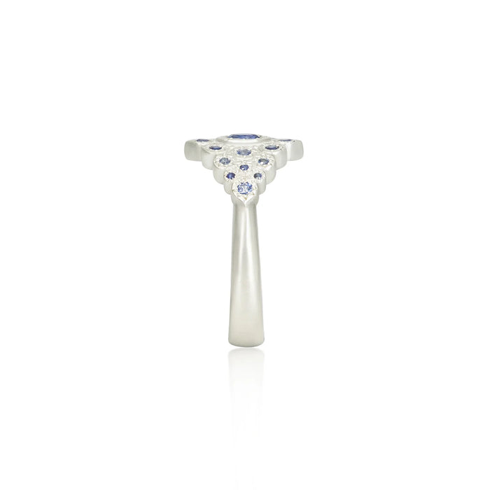 Midnight Flame Ring, Sapphire
