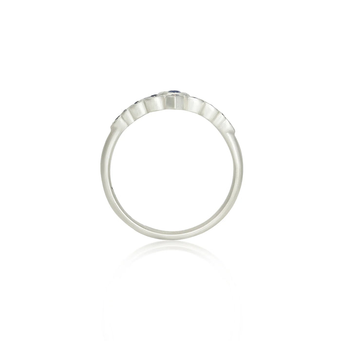 Midnight Flame Ring, Sapphire