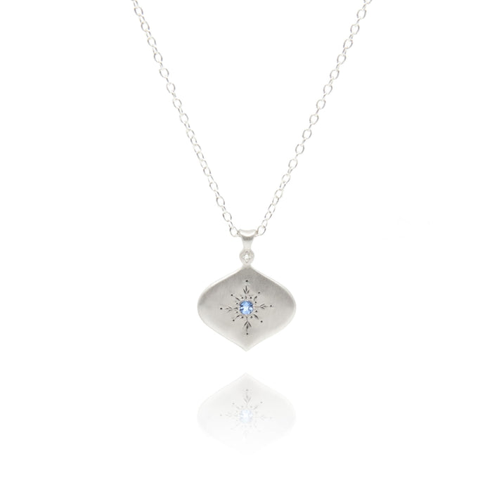 North Star Pendant, Aquamarine