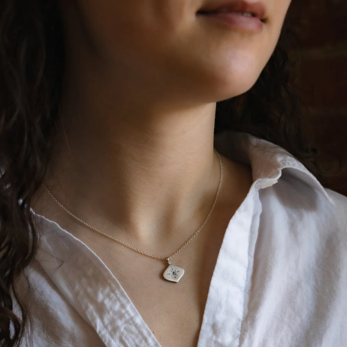 North Star Pendant, Aquamarine