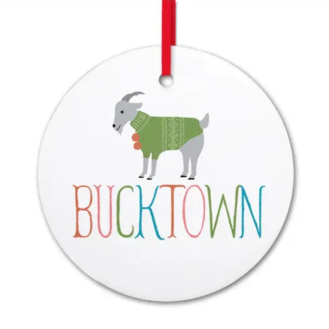 Bucktown Winter Goat Ornament