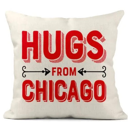 Hugs from Chicago Pillow