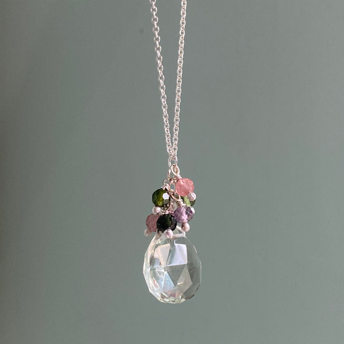 green amethyst & multi tourmaline. necklace