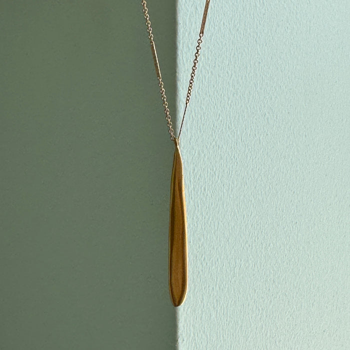 Long drop necklace: Vermeil