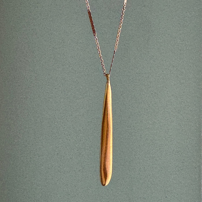Long drop necklace: Vermeil