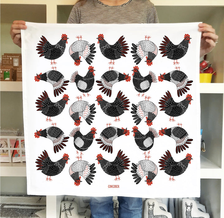 Chickens Tea Towel