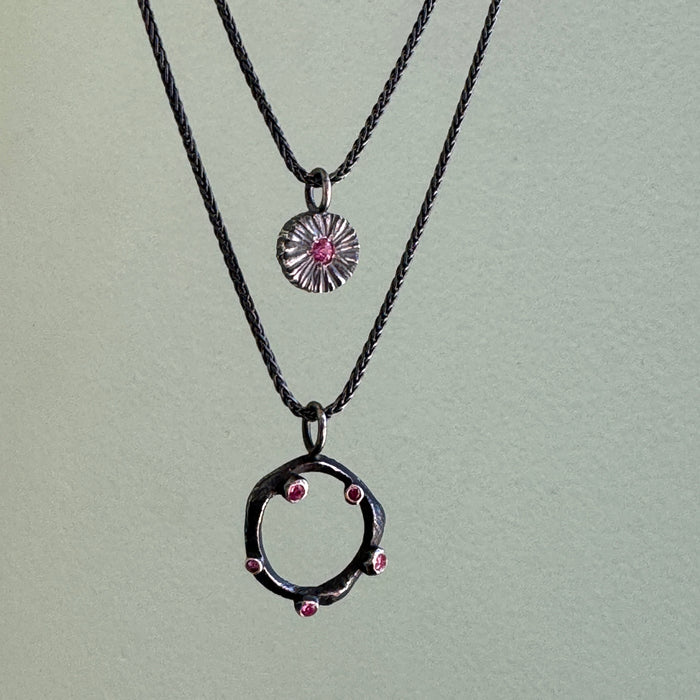 Little Circle with Pink Sapphire