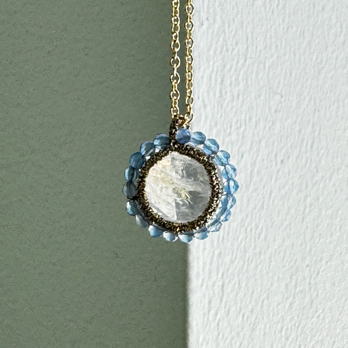 Caged Moonstone with Tanzanite
