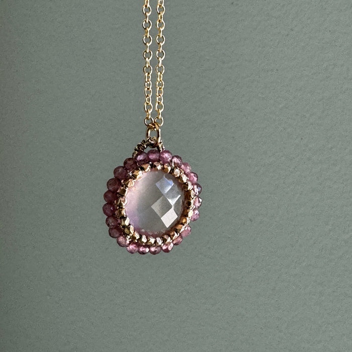 Caged Rose Quartz with Pink Tourmaline