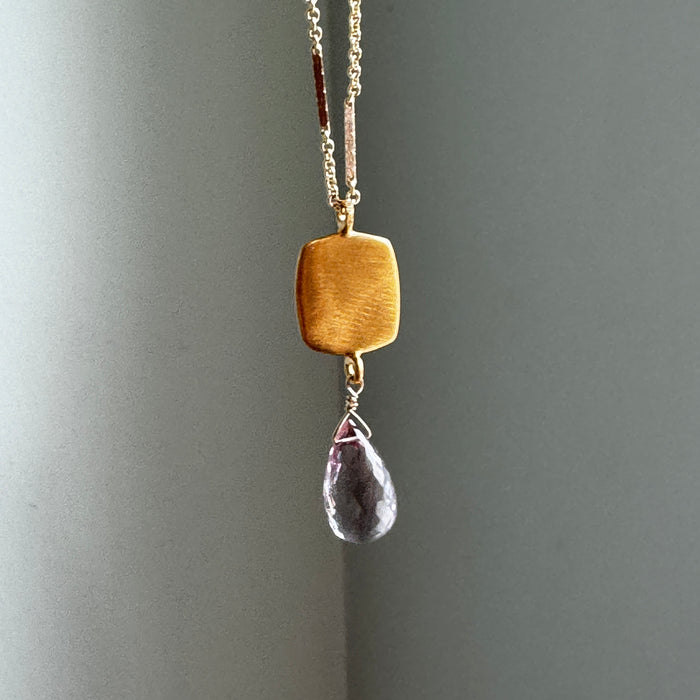 medium square w. ametrine necklace