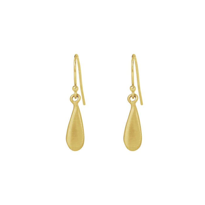 Tiny drop earrings: Gold