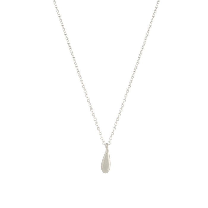 Tiny drop necklace: Silver
