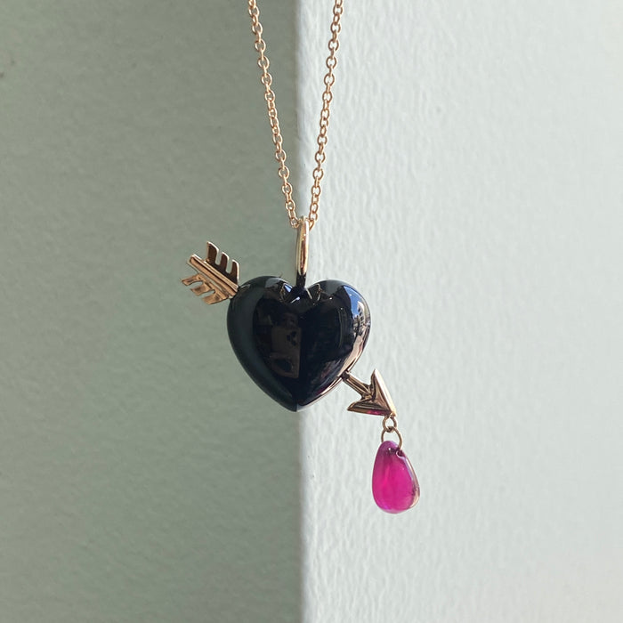 Cupid's Arrow Charm, Onyx