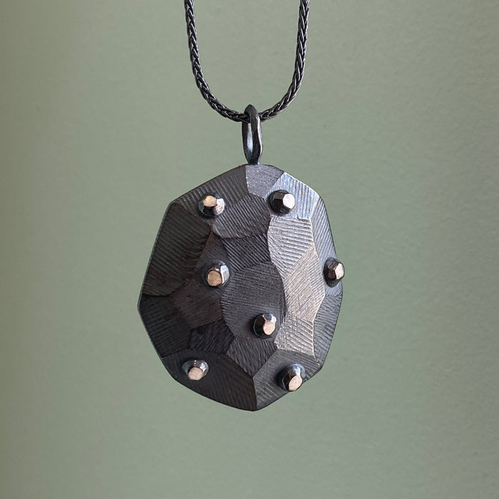 Large Faceted Rock Top Pendant