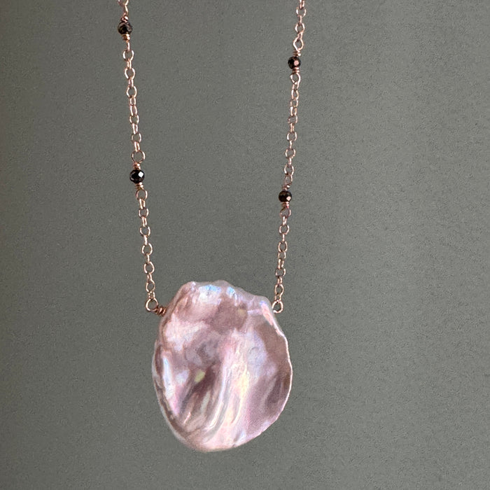 Large pearl necklace: Vermeil