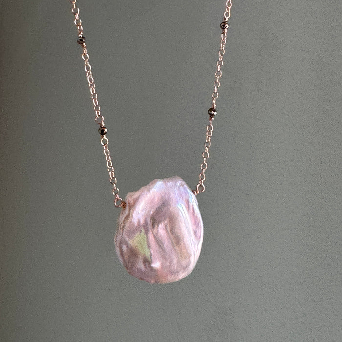 Large pearl necklace: Vermeil