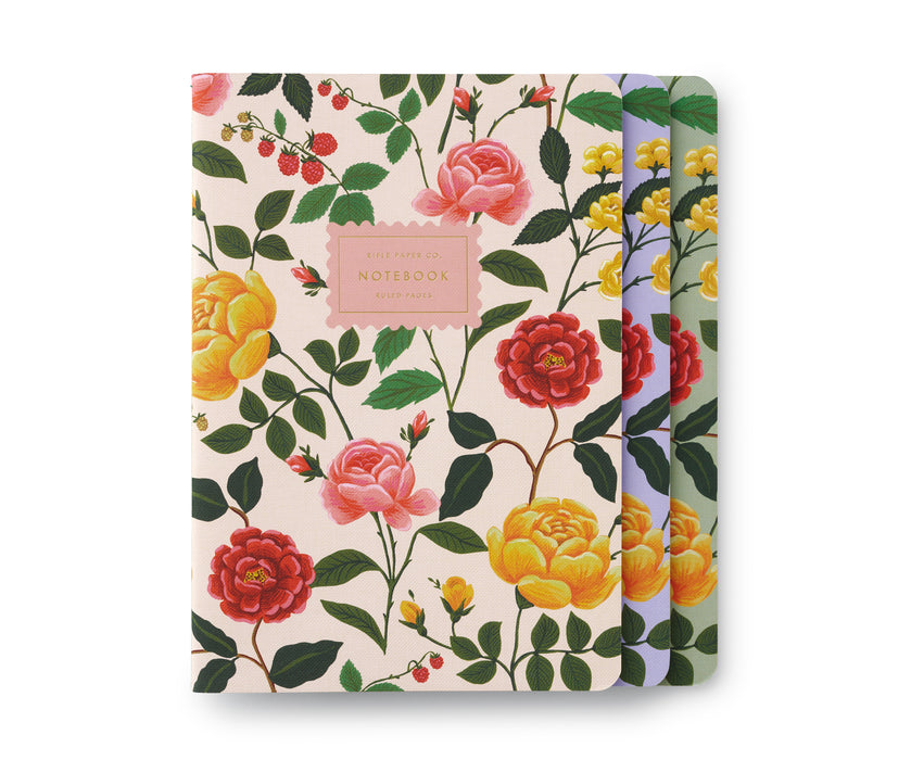 Roses Notebooks, Set of 3