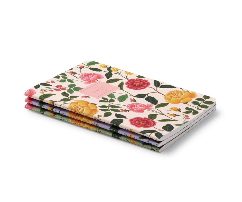 Roses Notebooks, Set of 3