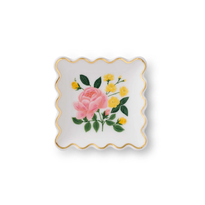 Roses Scalloped Ring Dish