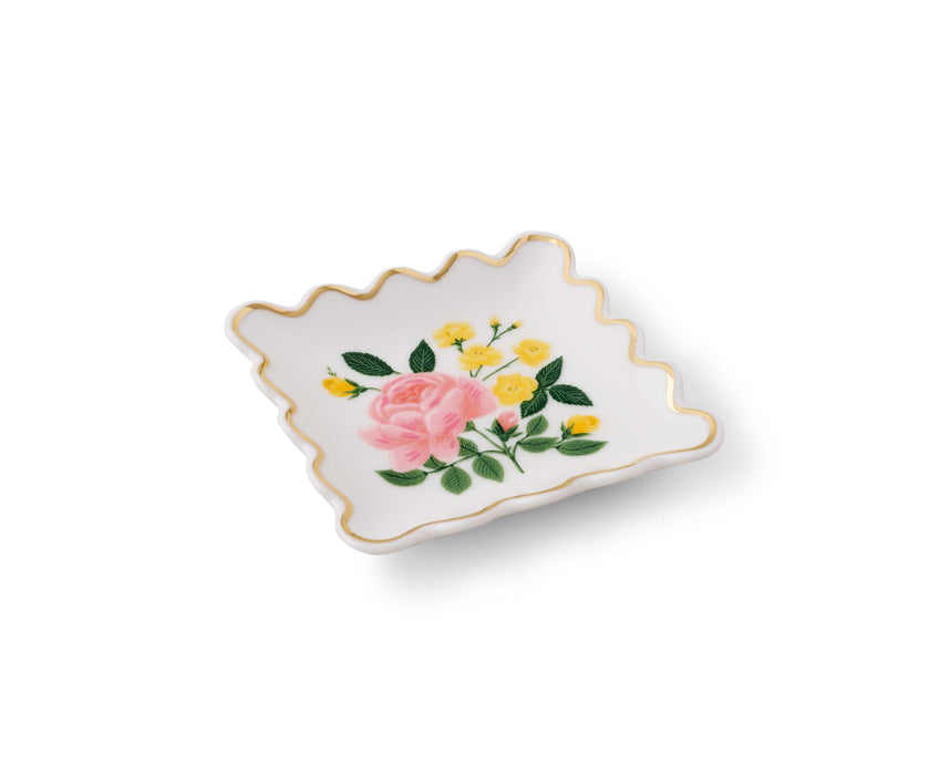 Roses Scalloped Ring Dish