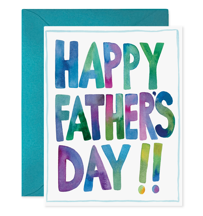 Watercolor Dad's Day Card