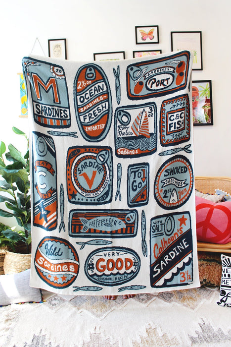 Sardines Knit Blanket