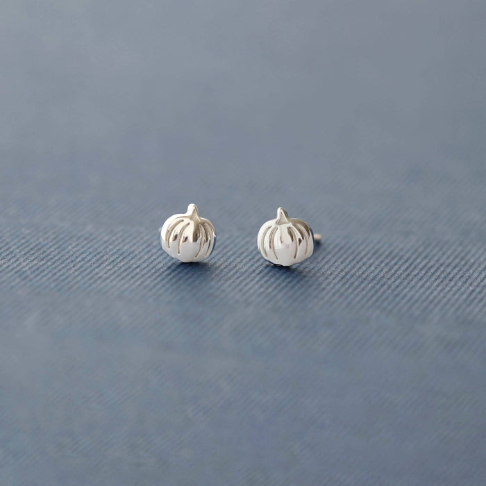 Pumpkin Stud Earrings: 18K Gold Vermeil