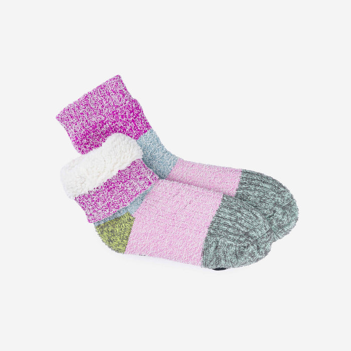 Color Band House Socks: Poppy Teal / L/XL - W 9.5-12.5<br>M 8-11