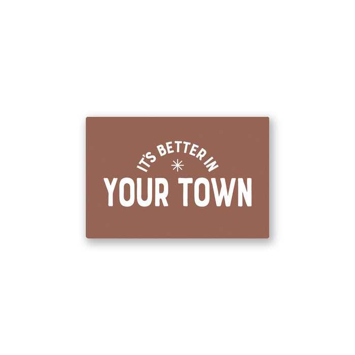 Personalized City Sticker, It's Better In, name drop design: Navy / 50 pack