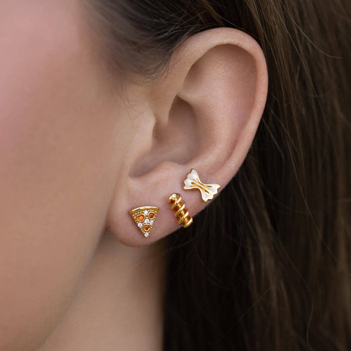 Al Dente Pasta Stud Set: Gold