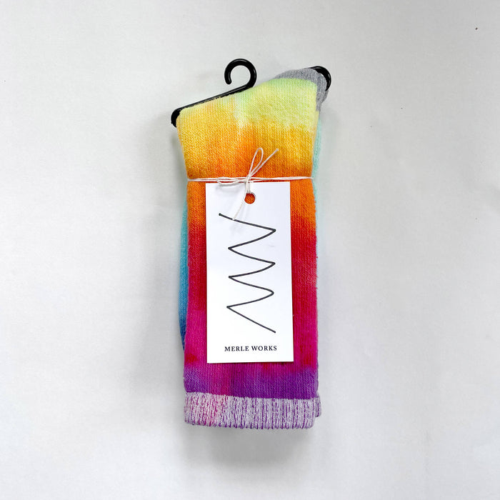 Rainbow Hand-dyed XL Sock