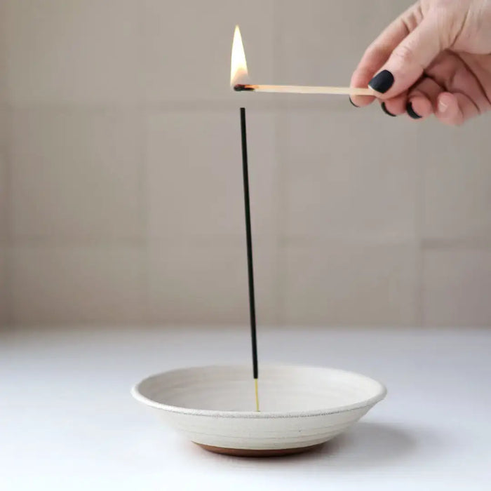 Incense Burner in 4 colors | Modern Handmade Pottery: Black