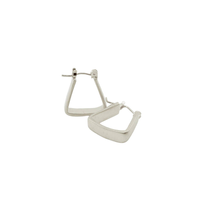 Small Wide Hoops Earrings in Silver or Vermeil: Silver