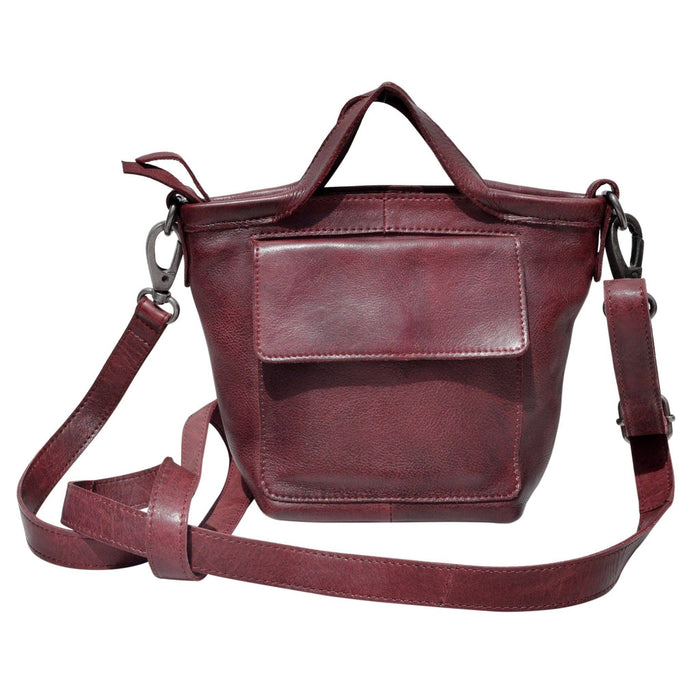Mick Handcrafted Leather Crossbody Bags: Orange